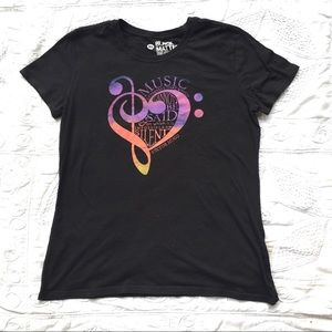 Black graphic T